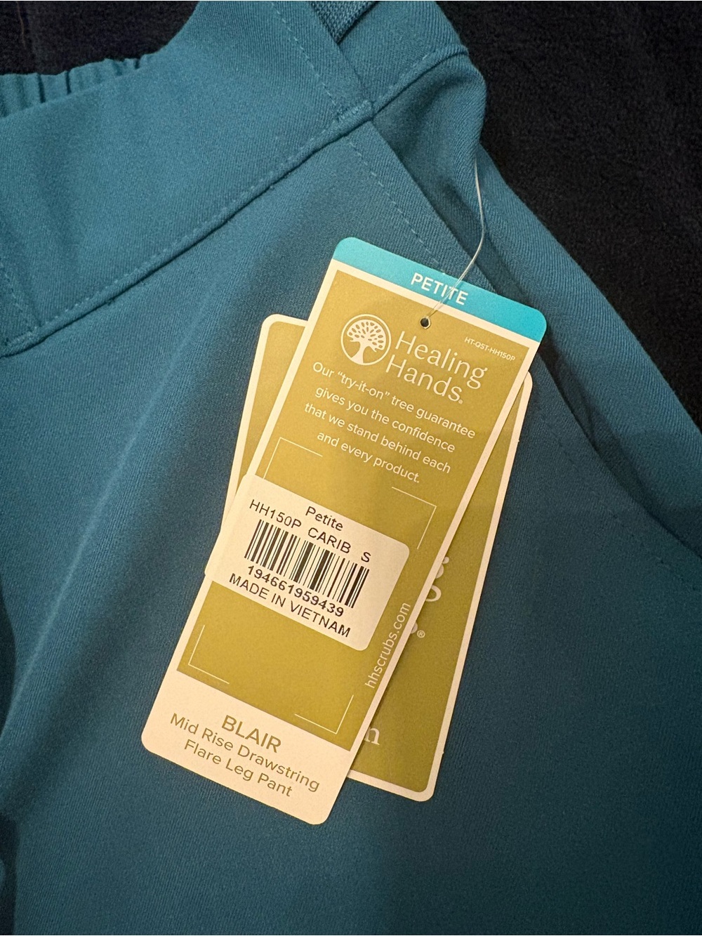 Healing Hands Blair Mid Rise Flare Pant In Teal
